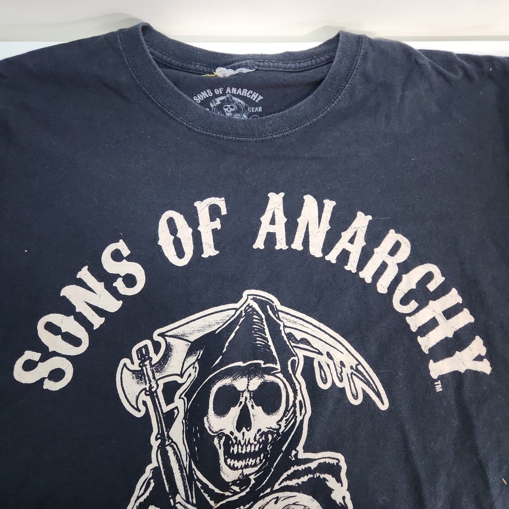 Sons of Anarchy Road Gear Reaper Graphic T-Shirt Black 2XL Mens Short Sleeve Tee